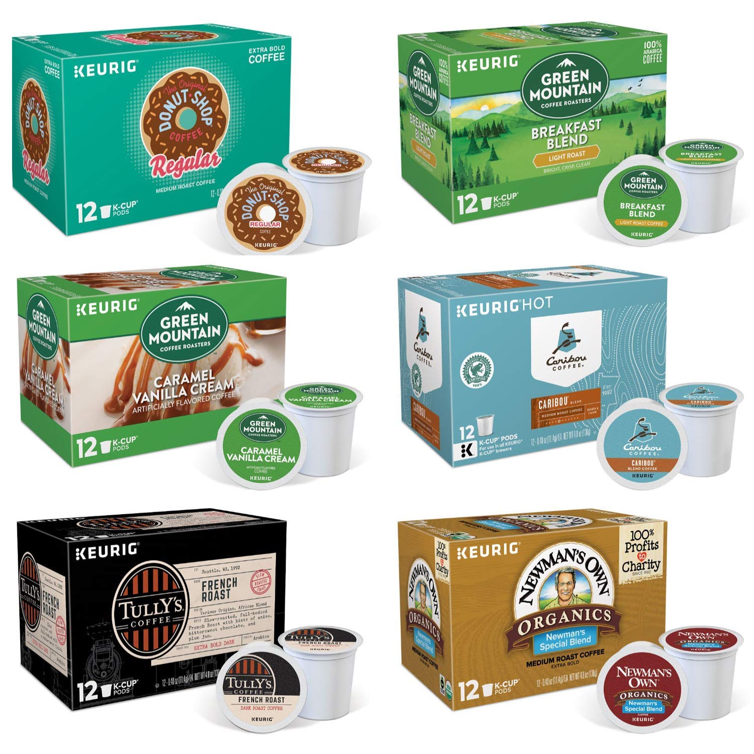 Keurig K-Cup Pod Variety Pack, Single-Serve Coffee Pods, 72 Count, Amazon Exclusive