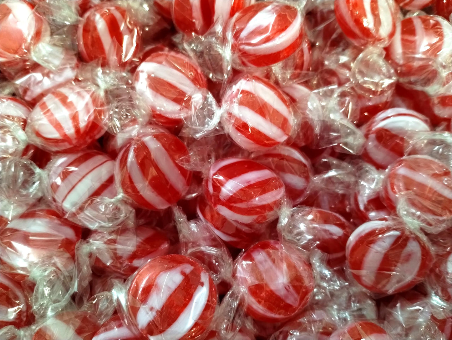 Striped Cinnamon Discs - 4 lbs of Fresh Delicious Individually Wrapped Red and White Hard Candy Buttons