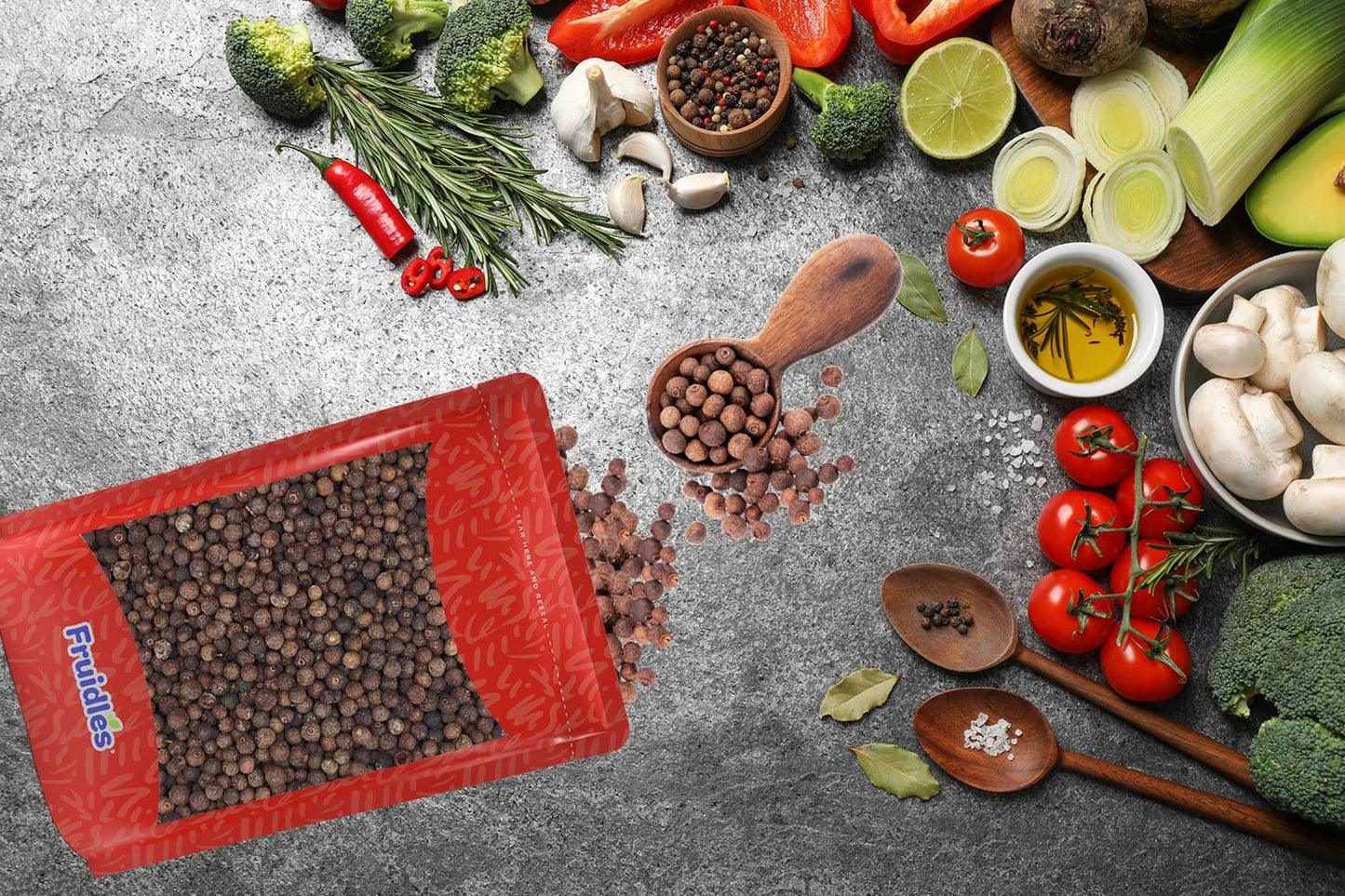 Fruidles Whole Allspice Berries, Non-GMO, Freshly Packed, 6oz Resealable Bag