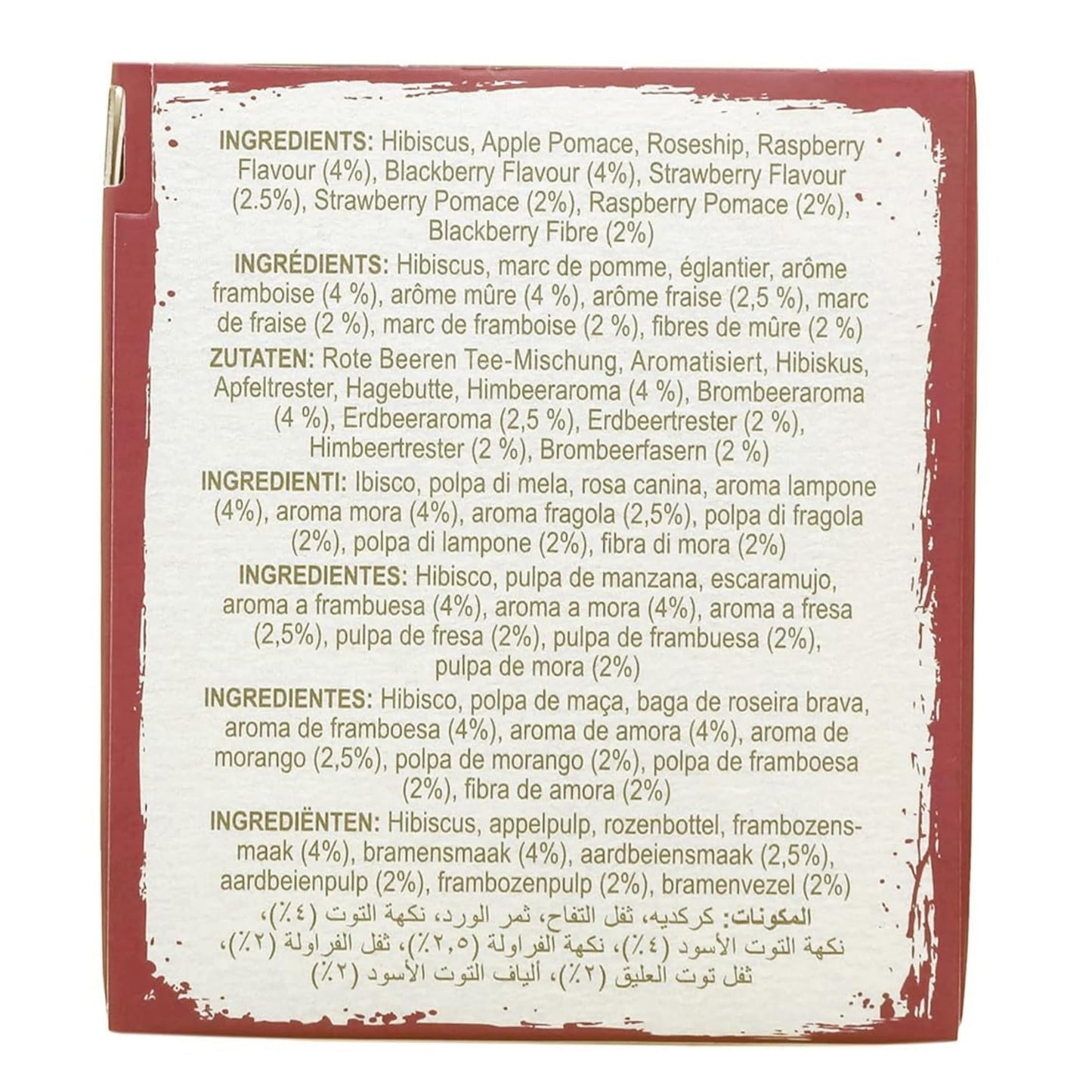 Brodies Tea Red Berry Crush Caffeine Free Tea, 20 Tag & Envelope Bags, Box of 1