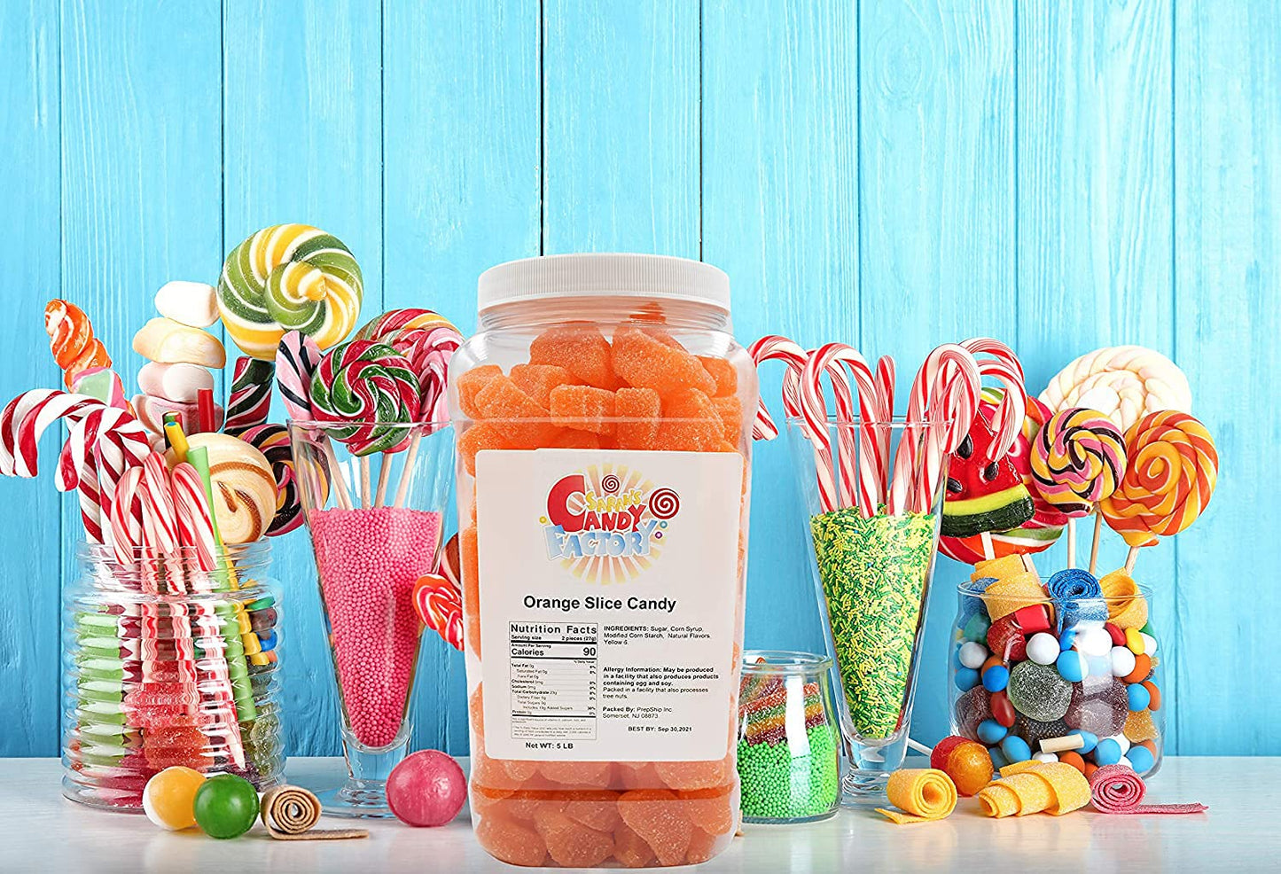 Sarah'S Candy Factory Orange Slice Candy (5 Lbs In Jar)