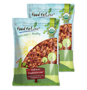 Food to Live Organic Sun-Dried Tomatoes with Sea Salt, 15 Pounds Salted, Non-GMO, Kosher, Vegan, Unsulfured, Bulk