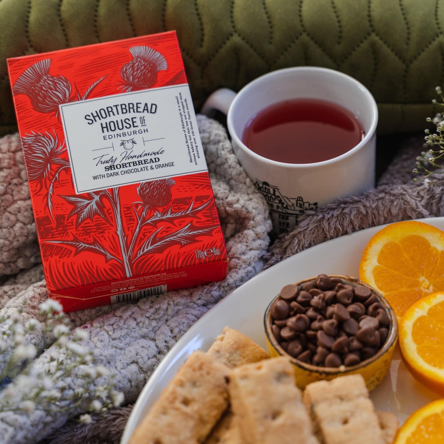 Shortbread House Of Edinburgh Truly Handmade Shortbread Fingers With Dark Chocolate & Orange, 6Oz Box (Pack Of 3)