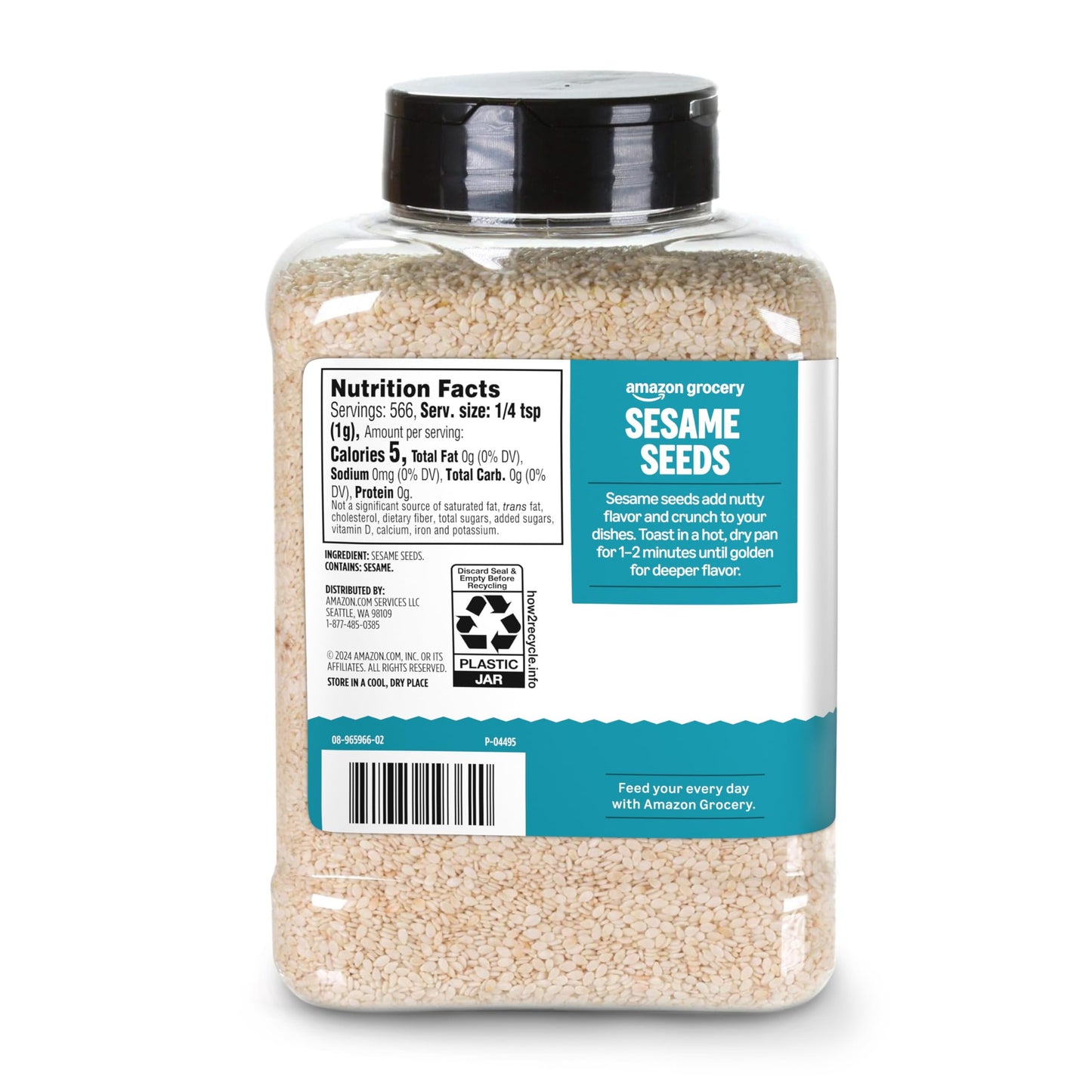 large online retailer Grocery Sesame Seeds, 20 Oz, Pack of 1, Previously Happy Belly, Packaging May Vary