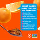 Simply Delish Plant Based Natural Orange Jel Dessert - 6 Pack - Zero Sugar, 0g Net Carbs, Gluten Free, Vegan, Diabetic & Allerge