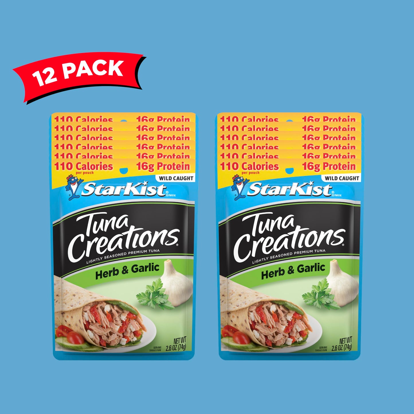 Starkist Tuna Creations Herb & Garlic, 2.6 Oz, Pack Of 12