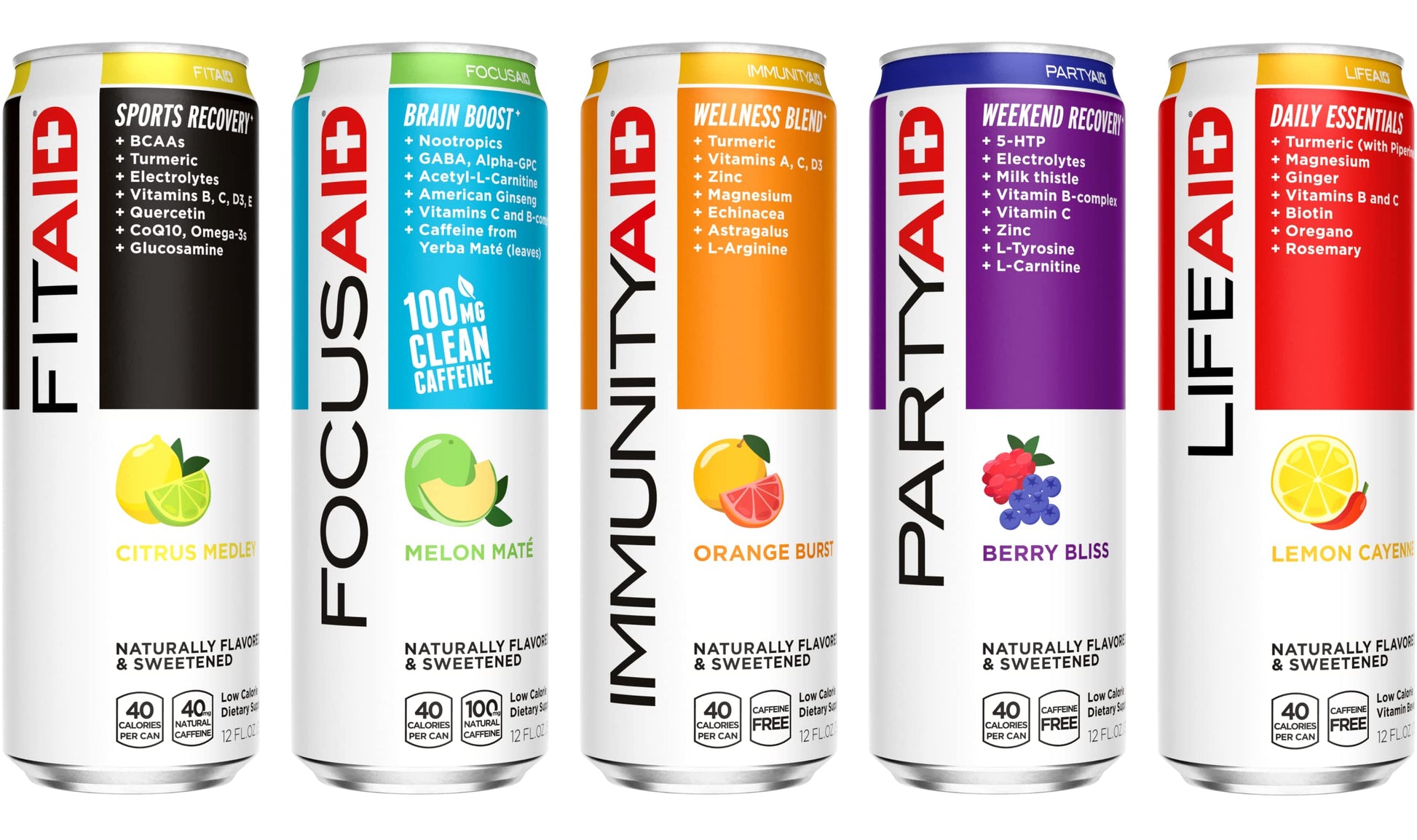 Fitaid Post Workout Recovery Drink  Strawberry Lemonade  Bcaas  Glucosamine  Electrolytes  All In One Can  Paleo  Vegan & Gluten-Free  40 Calories  12 Fl Oz (Pack Of 24)