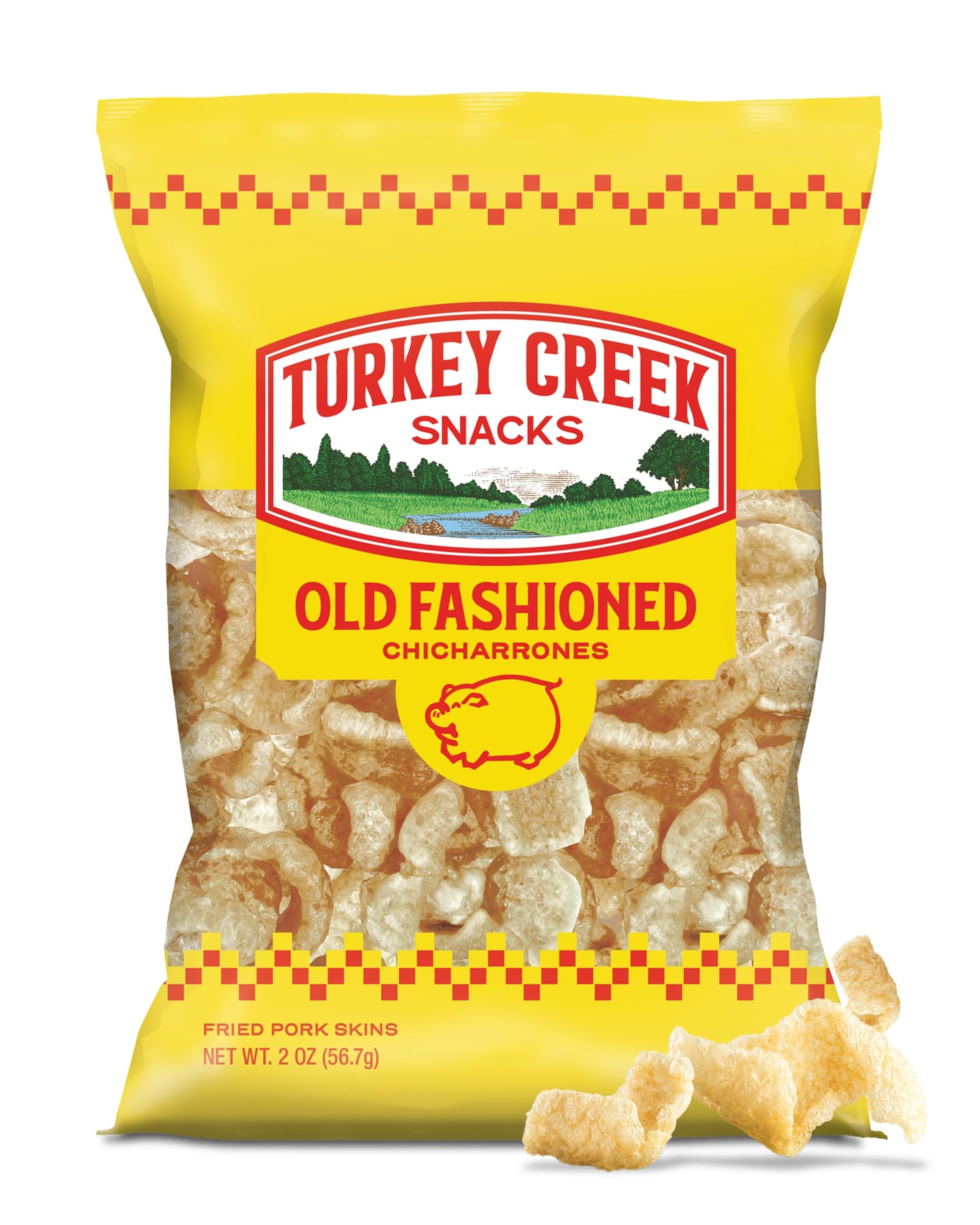 Turkey Creek Old Fashioned Chicharrones, Fried Pork Rinds - Original Flavored Pork Skins - Low Carb, Gluten-Free, Protein Snack 