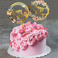 6 Pieces Happy Birthday Cake Toppers Gold Flower Acrylic Cake Toppers Acrylic Cupcake Topper For Various Birthday Party Annivers