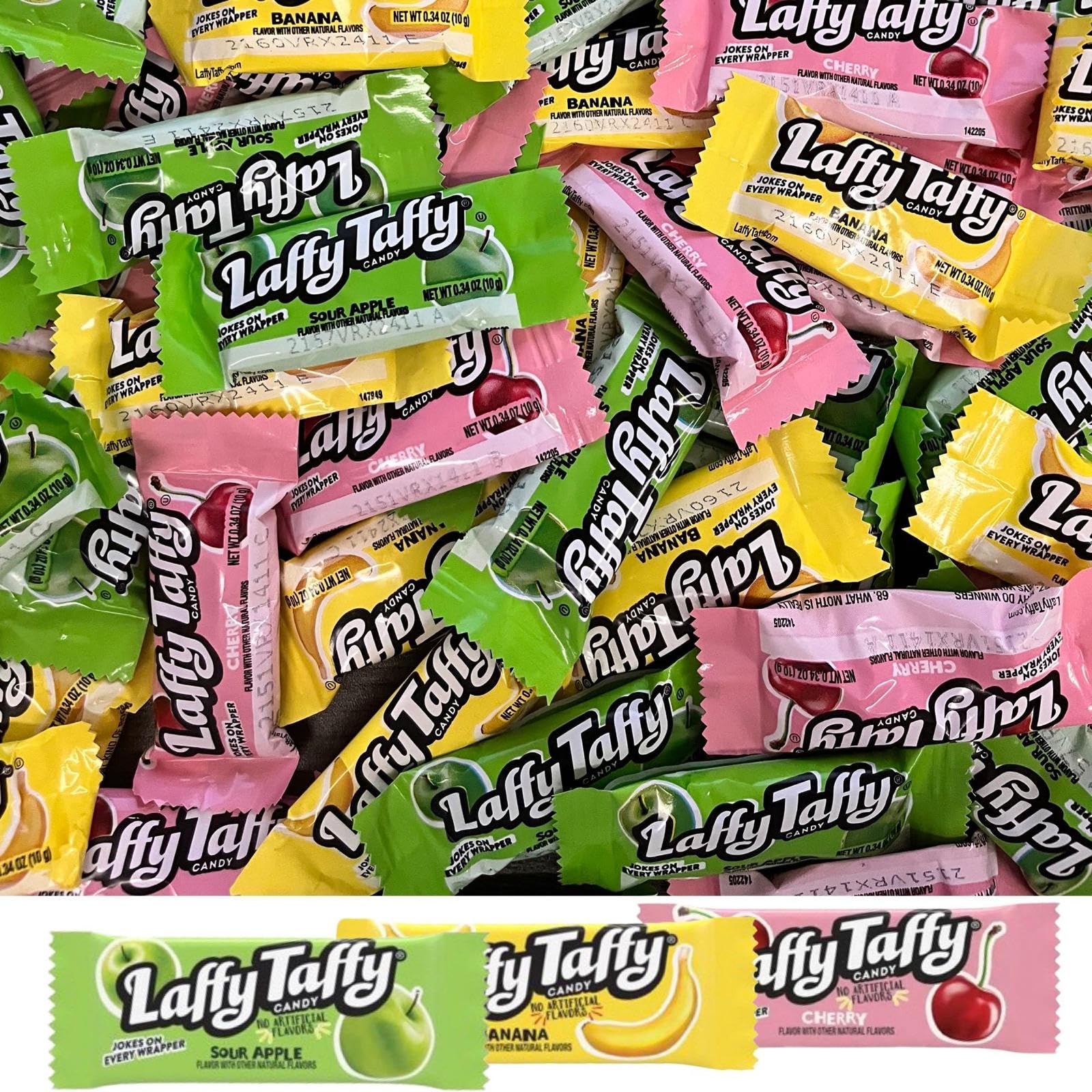 Laffy Taffy Assorted Chewy & Tangy Laffy Taffy Bulk Candy Individually Wrapped (Assorted 5 Lb)