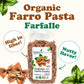Food To Live - Organic Farro Farfalle Pasta, 1.1 Lb (Pack Of 2) - Italian Whole Wheat And Non-Gmo Bow-Tie Pasta, Single Ingredie