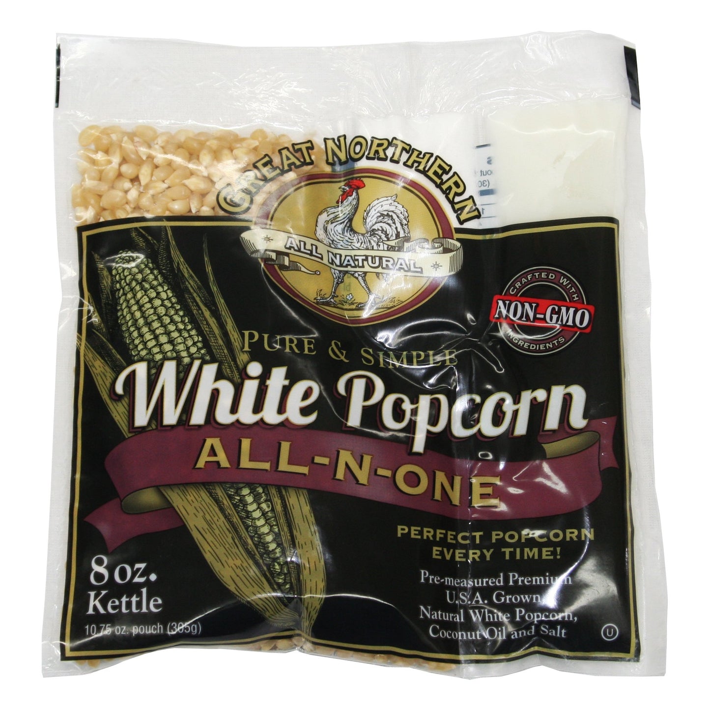 Great Northern Popcorn White Popcorn 8 oz Pack of 24 - Model 4139 GNP
