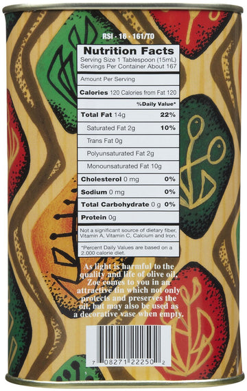 Zoe Organic Extra Virgin Olive Oil, 2.5 Liters