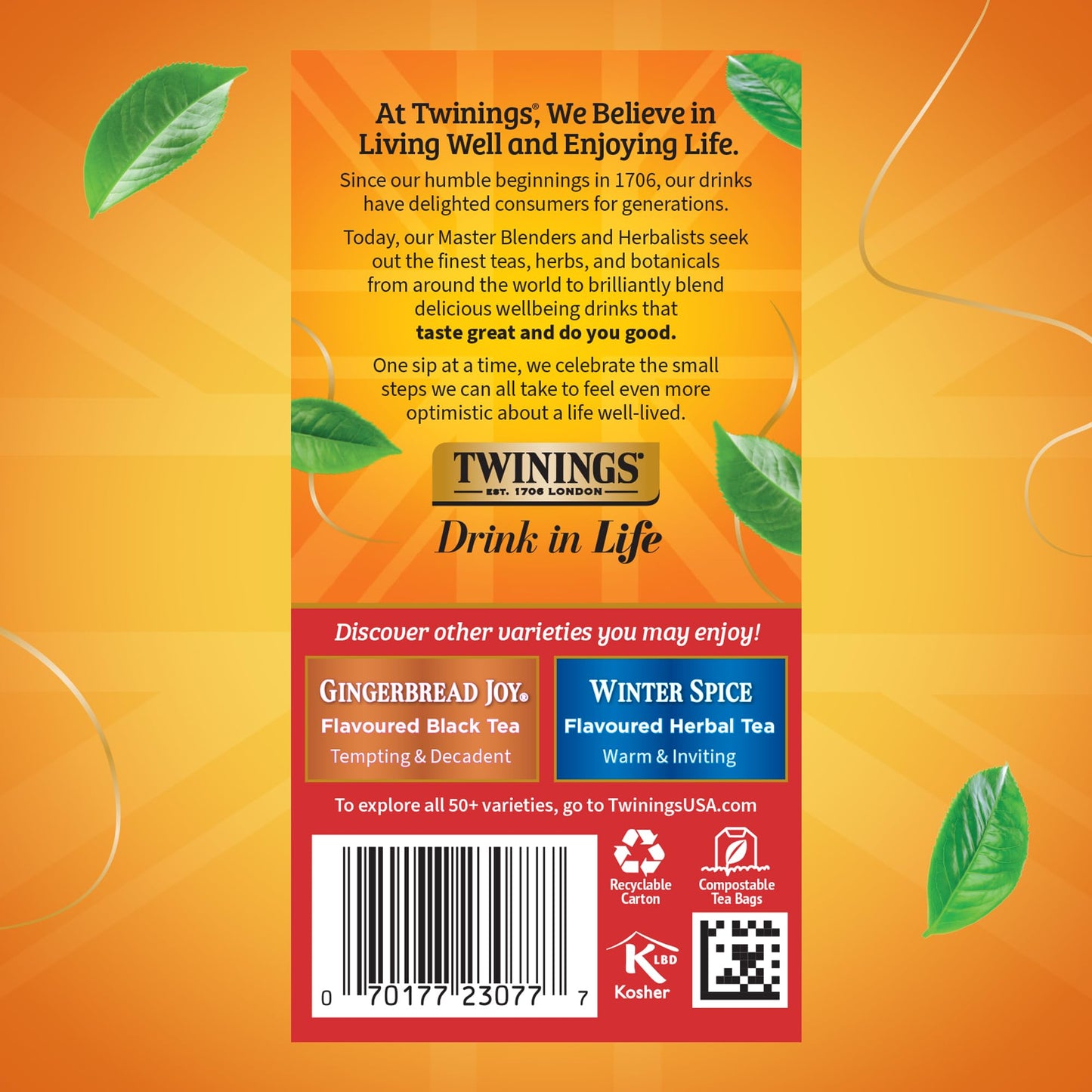 Twinings Christmas Black Tea Individually Wrapped Bags, 20 Count (Pack Of 1), Aromatic Cinnamon & Clove, Caffeinated, Enjoy Hot