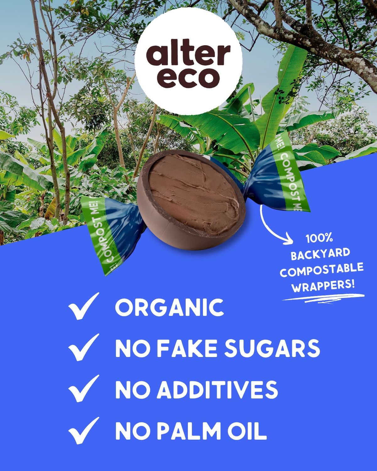 Alter Eco | SuperDark Chocolate Truffles | Pure Dark Cocoa, Fair Trade, Organic, Non-GMO, Gluten Free | 80 Truffles