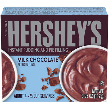 HERSHEY'S Pudding, Milk Chocolate, 3.95 Ounce Box
