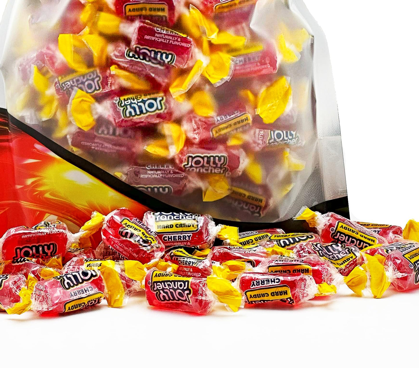 CHERRY JOLLY RANCHER Hard Candy Original Flavor 2 lb - Bulk Bag  Individually Wrapped (148 Pieces)