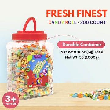 Fresh Finest Candy Rolls - Individually Wrapped Hard Candy Assorted Original Flavors Best For Classroom Exchange, Office Bowls,