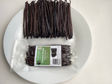 26 Tahitian Vanilla Beans Grade B Extract Exclusive Bulk|4''-5'' Whole Natural Raw Non-Gmo Pods By Fitnclean Vanilla