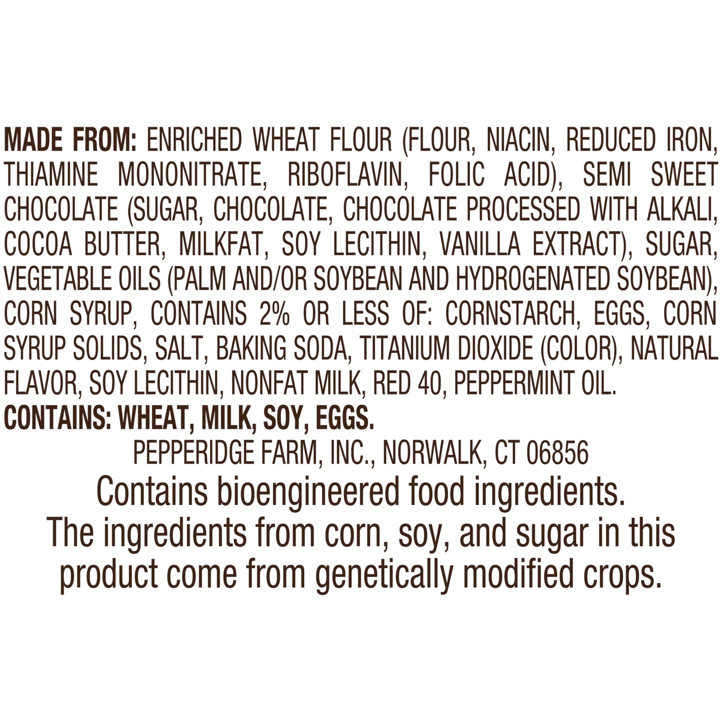 Pepperidge Farm Milano Slices Peppermint Cookies  5 Oz