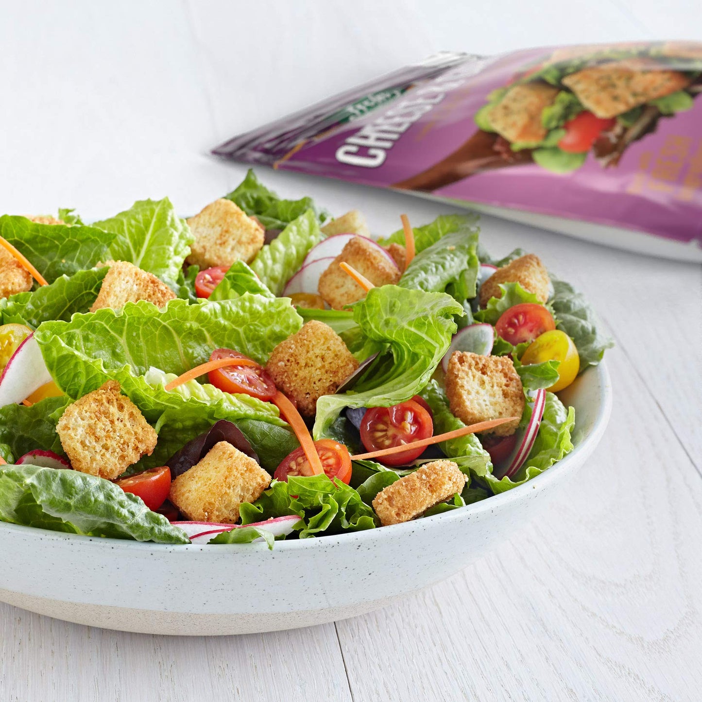 Fresh Gourmet Enhanced Croutons | Cheese & Garlic | 5 Ounce, Pack Of 6 | Crunchy Salad Topper