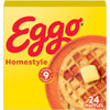 Eggo Frozen Waffles, Frozen Breakfast, Breakfast Food, Family Pack, Homestyle, 29.6oz Box (24 Waffles)