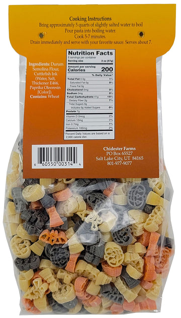 Chidester Farms Halloween Novelty Shape Pasta, 12 Ounce, 2-Pack