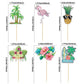 Gyufise 36Pcs Tropical Aloha Luau Cupcake Toppers Palm Tree Flower Turtle Leaves Flamingo Pineapple Cupcake Picks Summer Hawaiia