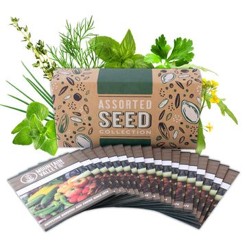 Culinary Herb Seeds Garden Collection | Premium Assortment | 18 Non-Gmo Seed Packets: Savory, Mint, Anise, Fennel, Cilantro, Sag