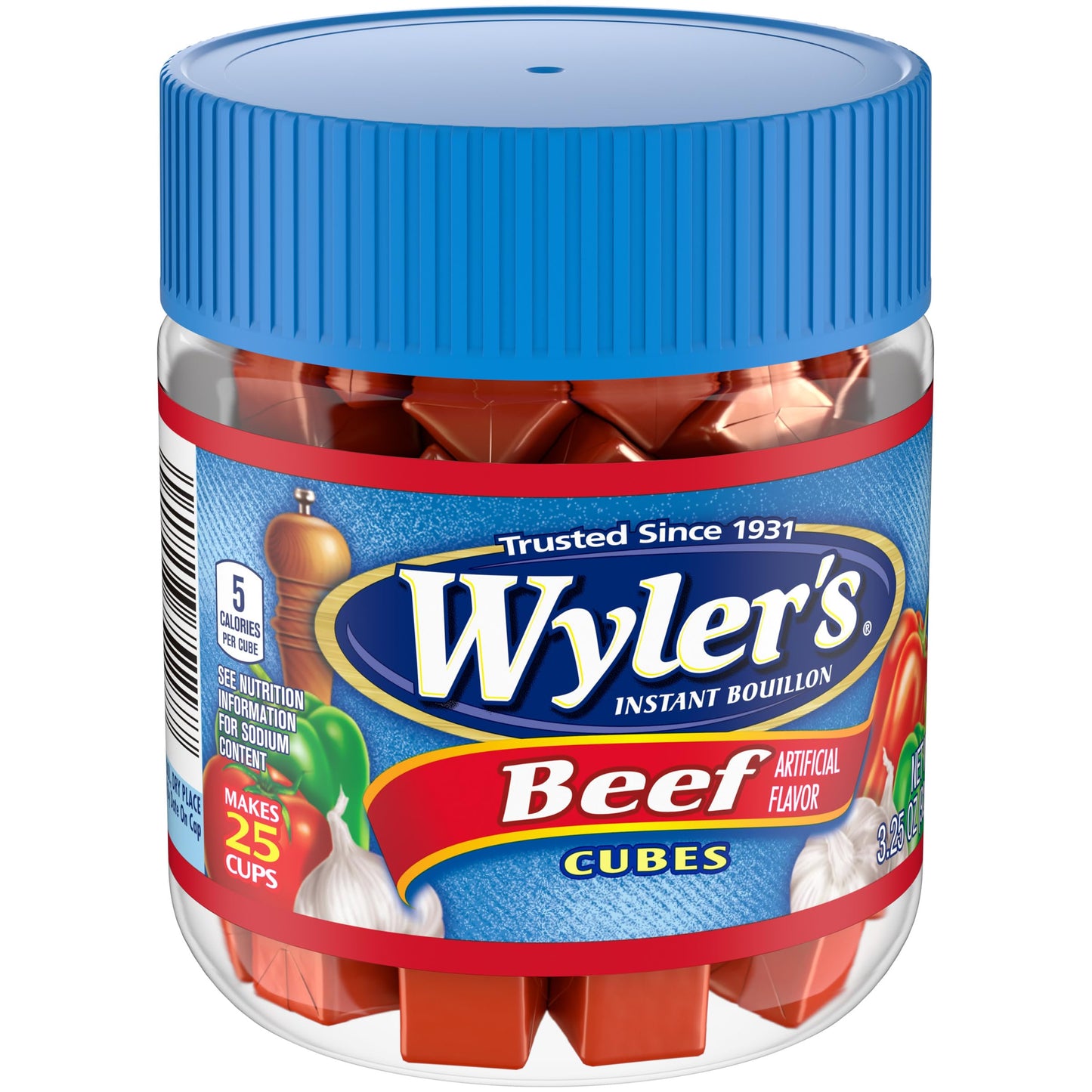 Wyler's Beef Instant Bouillon Cubes Jar, 3.25 OZ