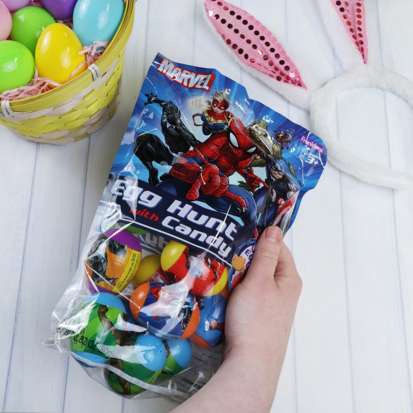 Marvel Character Designed 16 Count Prefilled Easter Eggs With Candy Including Rocket Raccoon, Spider-Man, Hulk And Captain Ameri