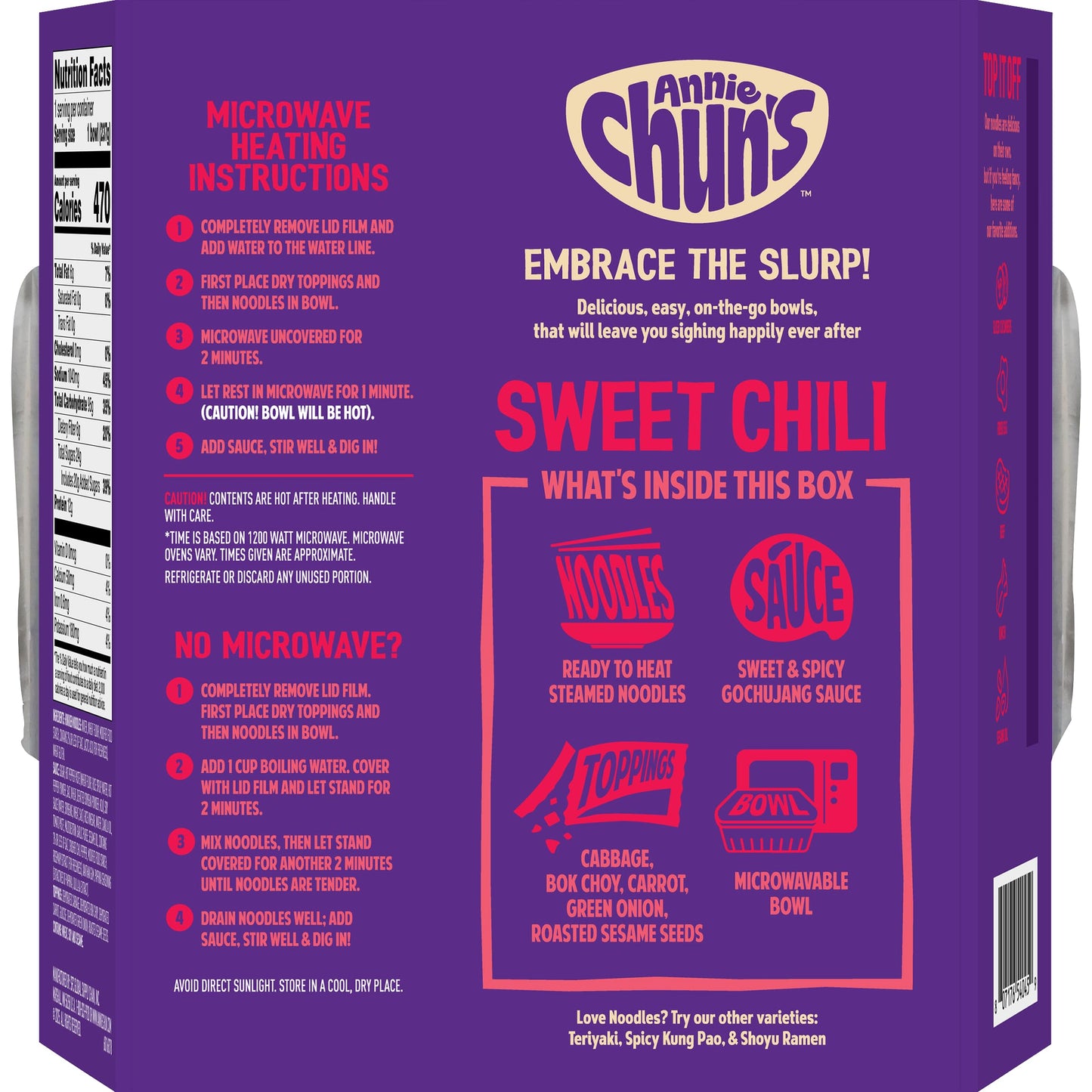 Annie Chuns Sweet Chili Noodle Bowl, 8.38 oz (Pack of 6)