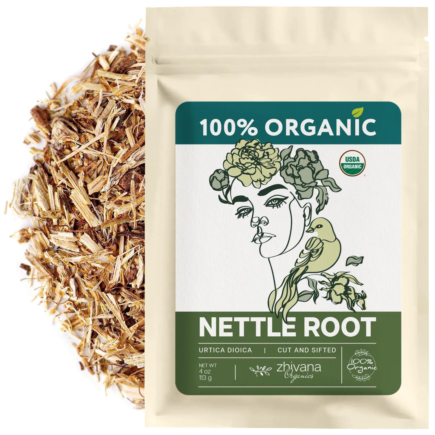 Organic Stinflavor Blendg Nettle Root Tea For MenS Health (4Oz.) - Supports Prostate Health  Hormonal Balance & Energy - Make Herbal Infusions  Extract  Tinctures  Oils - T? De Ra?Z De Ortiga
