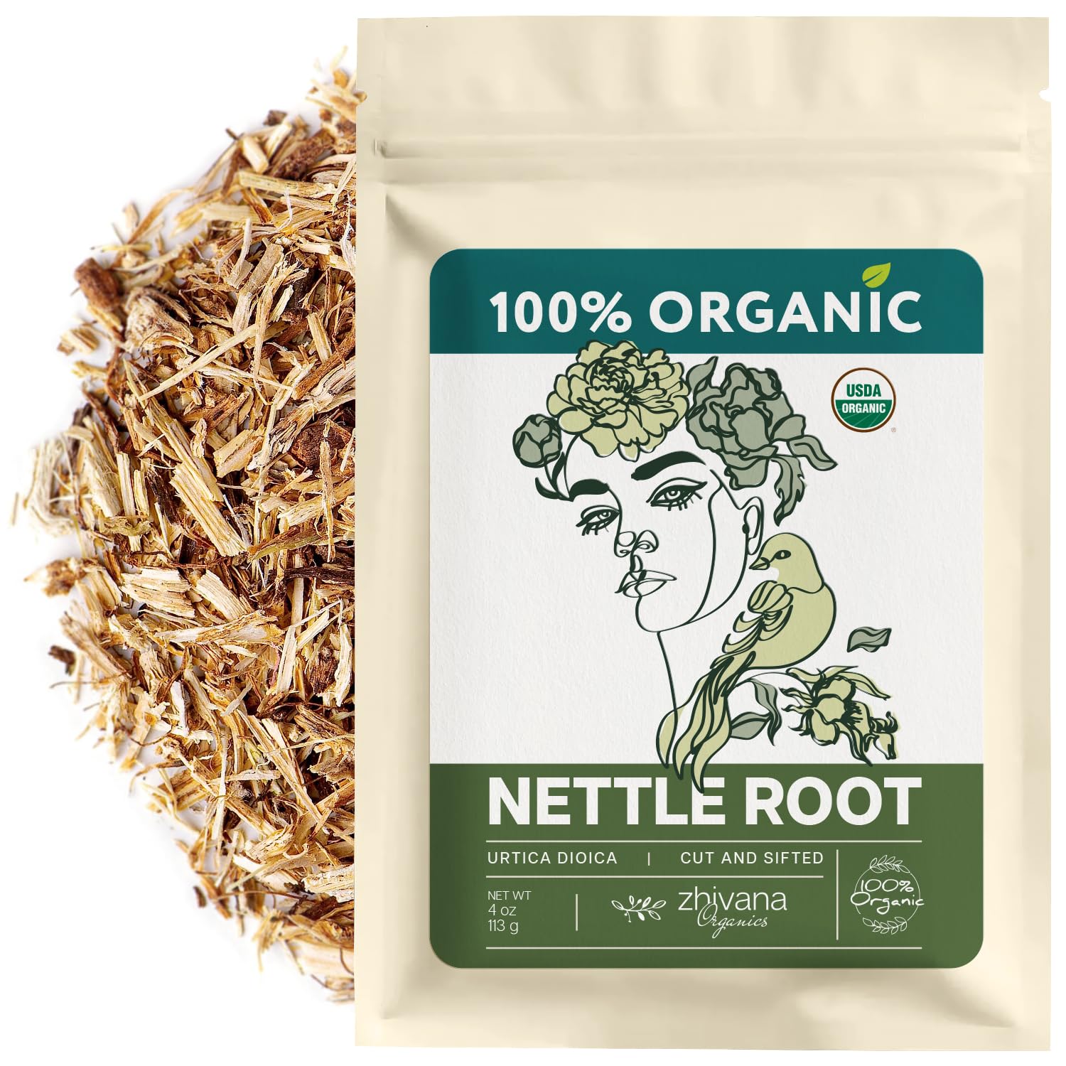 Organic Stinflavor Blendg Nettle Root Tea For MenS Health (4Oz.) - Supports Prostate Health  Hormonal Balance & Energy - Make Herbal Infusions  Extract  Tinctures  Oils - T? De Ra?Z De Ortiga