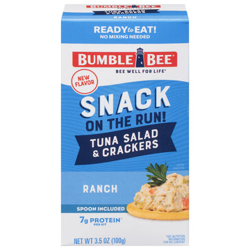 Bumble Bee Tuna Salad Kit with Crackers, Ready to Eat, 3.5 Oz, Wild Caught Protein Snack