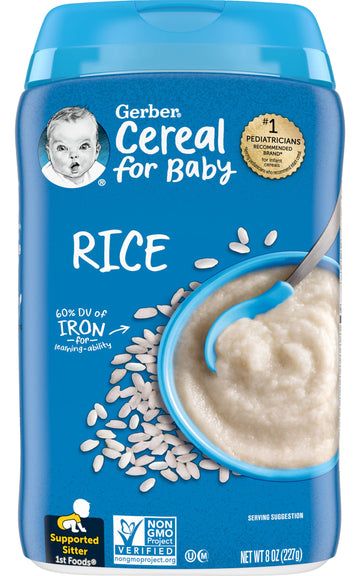 Gerber Rice Cereal For Baby - 8 Oz