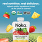 Noka Superfood Fruit Smoothie Pouches Variety Pack, Healthy Snacks with Flax Seed, Plant Protein and Prebiotic Fiber, Vegan and