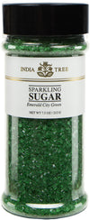 India Tree, Green Sparkling Sugar, Large Jar | Shimmery Sugar Sprinkles for Baking and Decorating | 7.5 Oz Jar (Pack of 1)