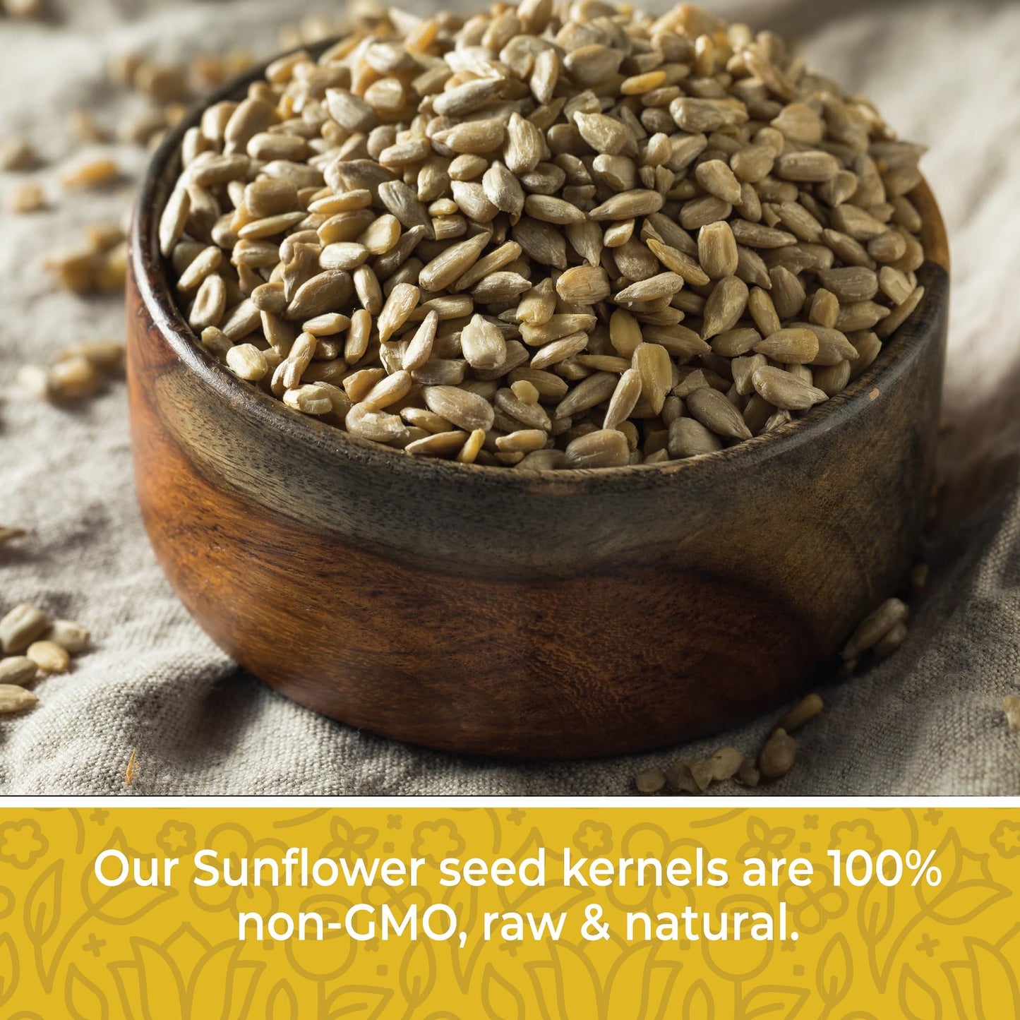 Sunflower Seeds Raw 2Lbs - Unsalted Sunflower Seeds To Eat - Shelled Sunflower Seeds Bulk - Sun Flower Seeds For Eating - Sunflo