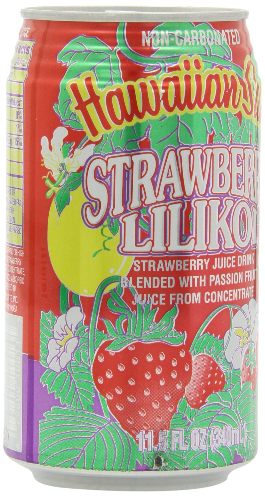 Hawaiian Sun Lilikoi, Strawberry, 11.5-Ounce (Pack of 24)