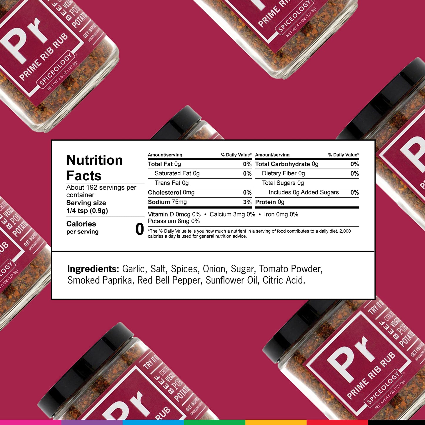 Spiceololgy - Prime Rib Rub - All-Purpose Barbeque Rubs, Spice Blends and Seasonings Use On: Beef, Steak, Chicken, Vegetables, P
