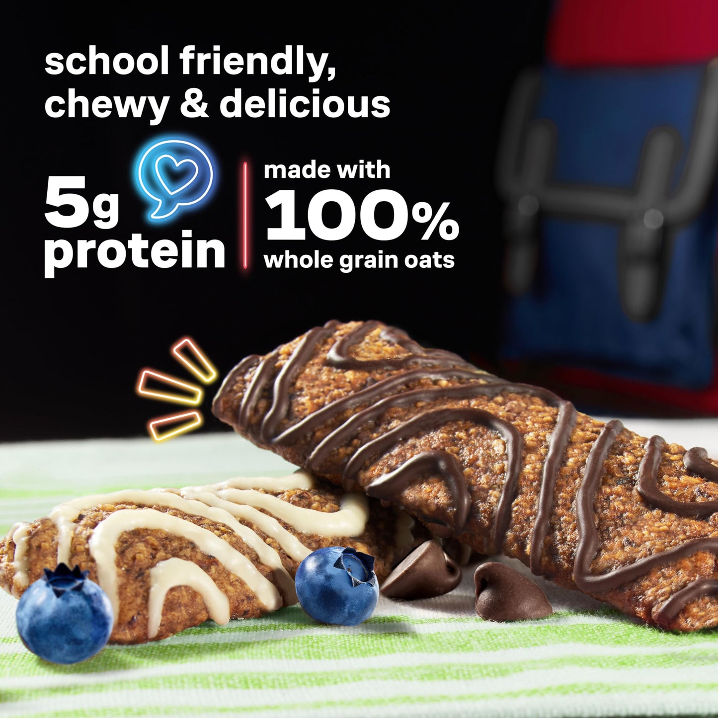 KIND Kids Blueberry Muffin & Chocolate Chip Oat Bars, Gluten Free, 15 Count