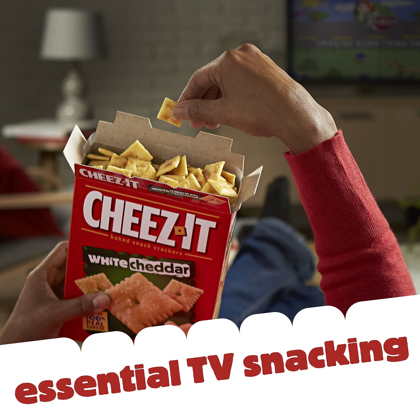 Cheez-It Cheese Crackers, Baked Snack Crackers, Bulk Pantry Staples, Original & White Cheddar Variety Pack 42oz Case (2 Boxes)