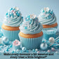 Confect Baby Blue Sprinkles For Christmas Cake & Cupcake Decoration - Edible Pearl Sprinkles & Jimmies For Holiday Desserts- Veg