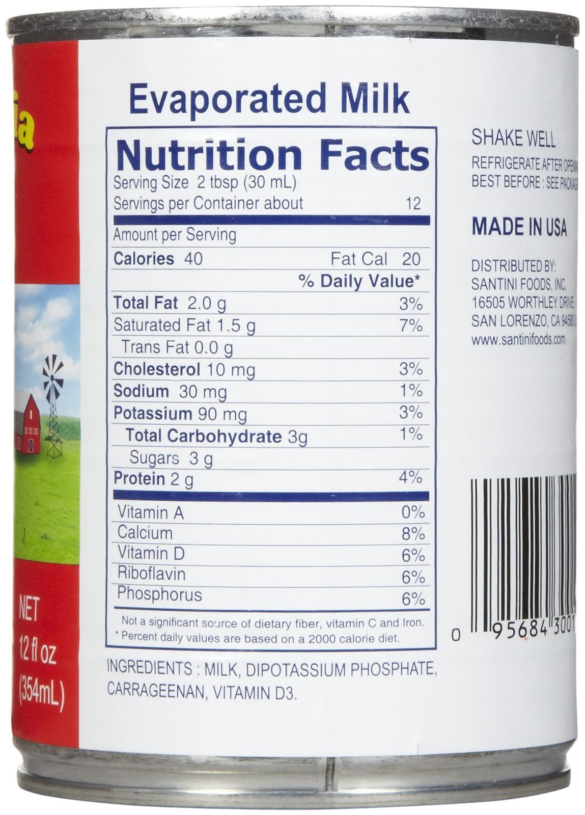 Santini Evaporated Milk