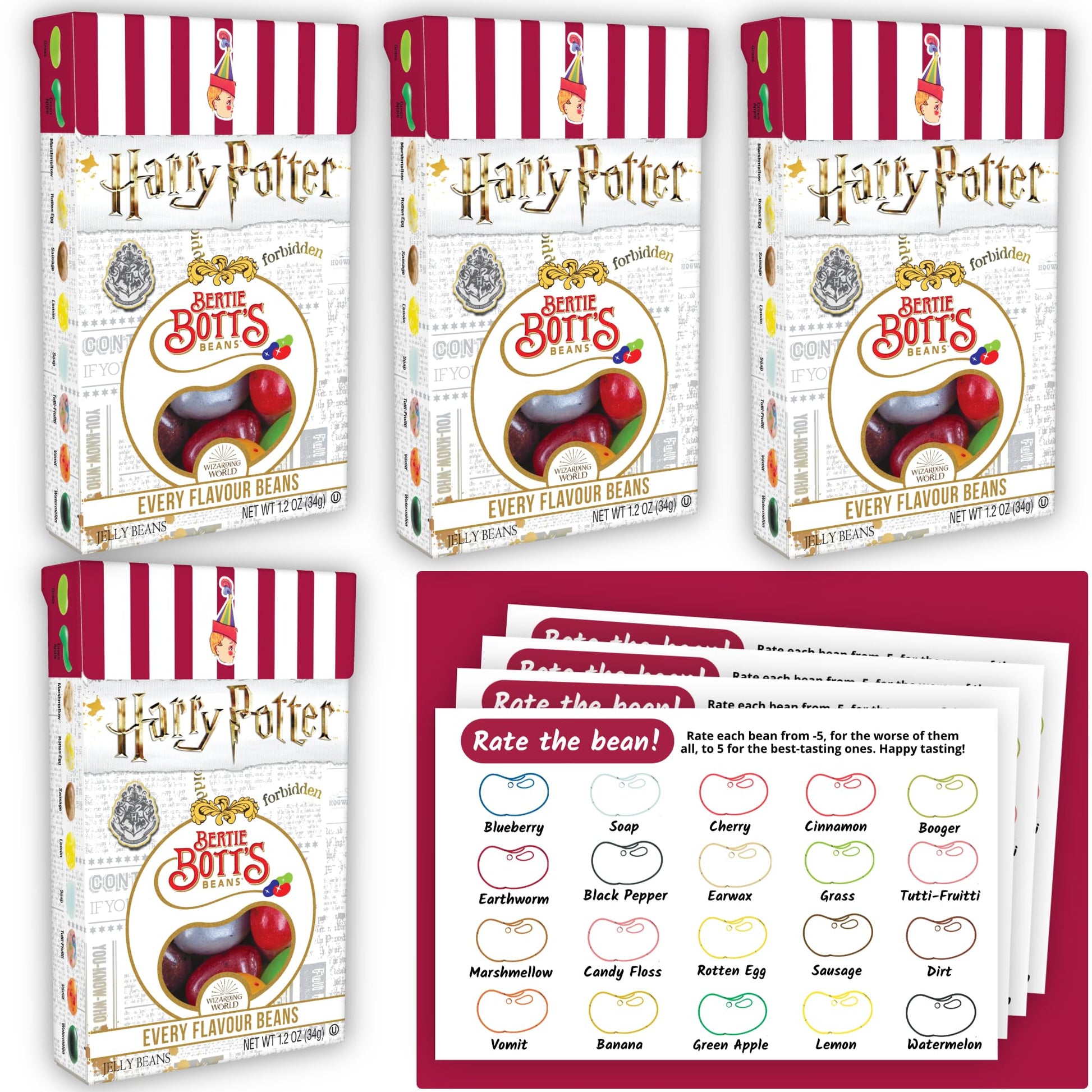 Jelly Belly Harry Potter Jelly Beans - Harry Potter Candy For Harry Potter Gifts & More - 1.2 Oz. Bertie Botts Every Flavored Be