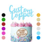 Personalized Cake Topper Birthday Cake Toppers 11 Colours Wedding Cake Topper With Any Text Numbers Double Sided Glitter Cake Decoration For Anniversary Baby Shower(Baby Blue)