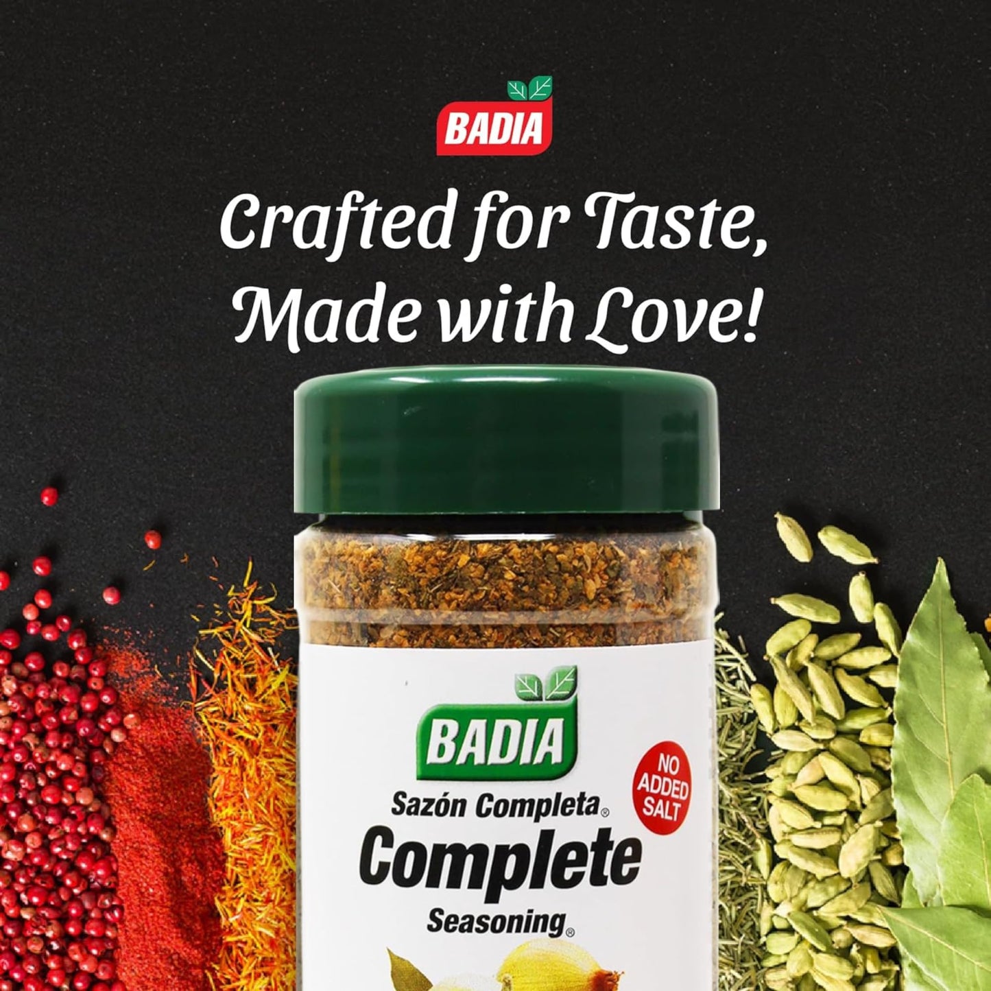 Badia Complete Seasoning Salt-Free  4.25 oz - All-Purpose Spice Blend of Garlic  Onion  Pepper  Herbs & Spices - Savory Signature Blend