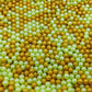 Edible Light Green & Gold Pearl Sugar Sprinkles Candy 4Mm Mini Pearls Cake Decorations Cupcake Toppers Cookie Decorating Perfect
