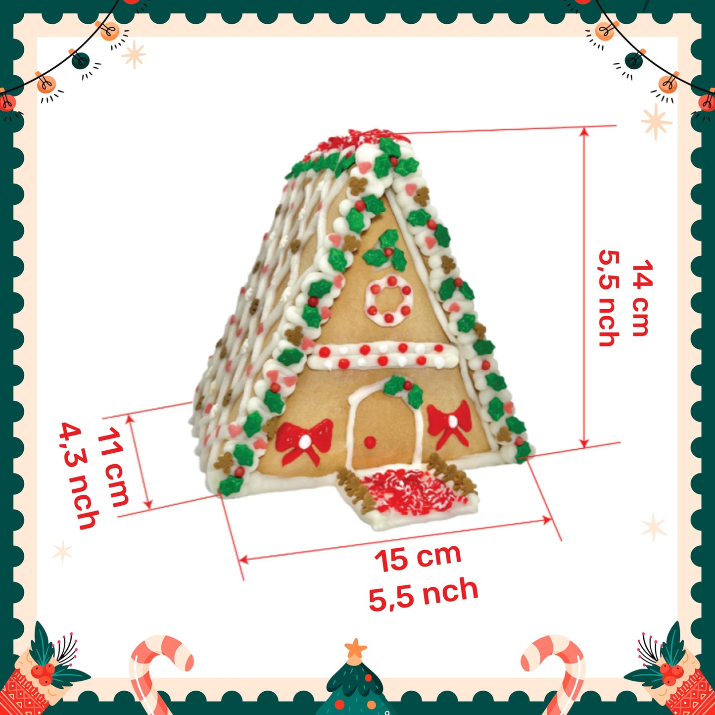 2 Pack Gingerbread Cookie House Kit - (1.1 Lbs And 1.6 Lbs) - Easy To Decorate - Includes Everything Needed To Assemble And Deco